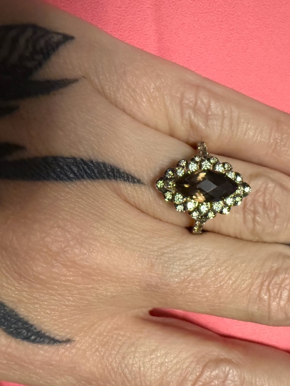 Le Vian Smokey Quartz and Diamond Ring